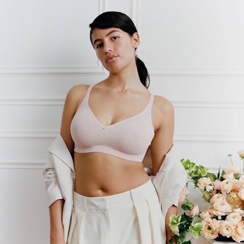 Chantelle Comfort Chic Wireless Bra 32E Rose Full Coverage Back Smoothing