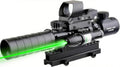Black 3-9x32EG Red/Green Dot Rangefinder Scope with Riser Mount for 20mm Rail