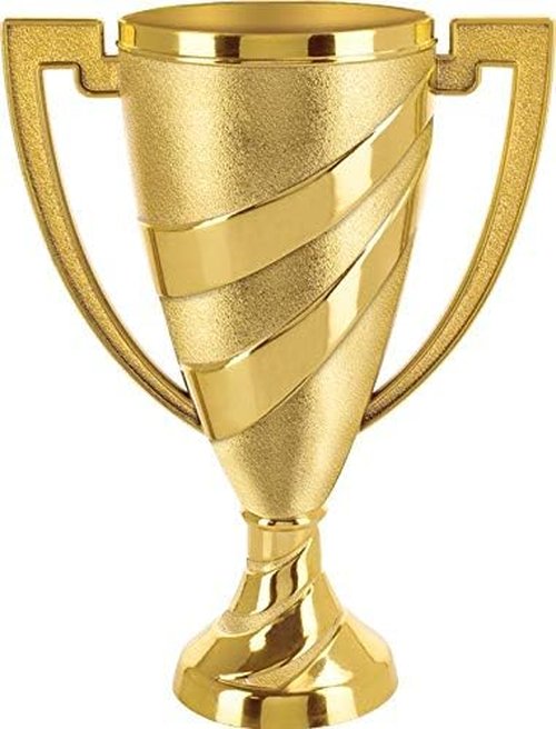 Gold Cup Trophy by Prime - 9-Inch Large Award with Custom Engraving for Celebrations