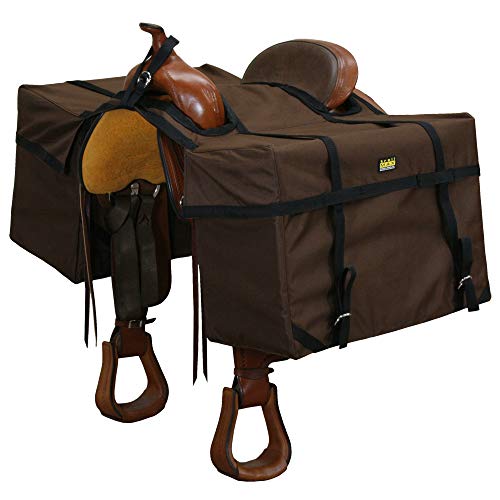 TrailMax Heavy-Duty Horse Saddle Panniers 24x17x12 Brown – Over-the-Saddle Pack Bags