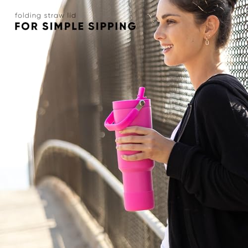 Simple Modern Tumbler with Handle 40oz - Almond Birch Beige