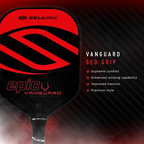 Invikta Lightweight Hybrid Pickleball Paddle - Crimson Black, Carbon Fiber X5 Core