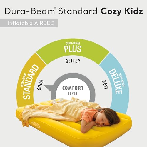 Kids Inflatable Airbed Pack of 6 - Cozy Fiber-Tech Sleeping Mats with Carry Bag