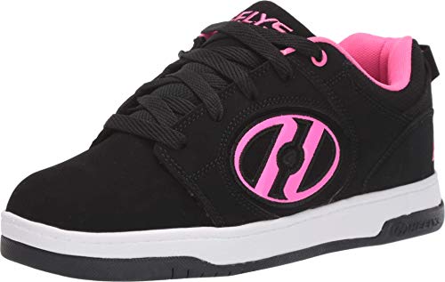 Heelys Voyager Skate Shoes Black Pink Kids Size 6 - Roller Sneakers