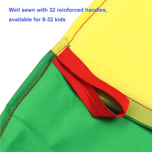 AMYESE 23ft Rainbow Parachute for Kids Outdoor Party Games, Team Play & Family Fun