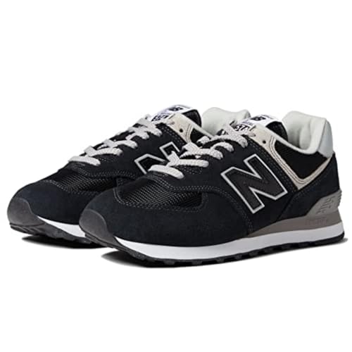 New Balance Women's 574 Core Sneakers 10.5 Wide Black/Nb White