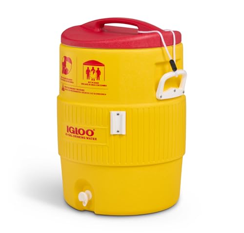 Igloo 10 Gallon Yellow Portable Cooler with Spout & Locking Lid