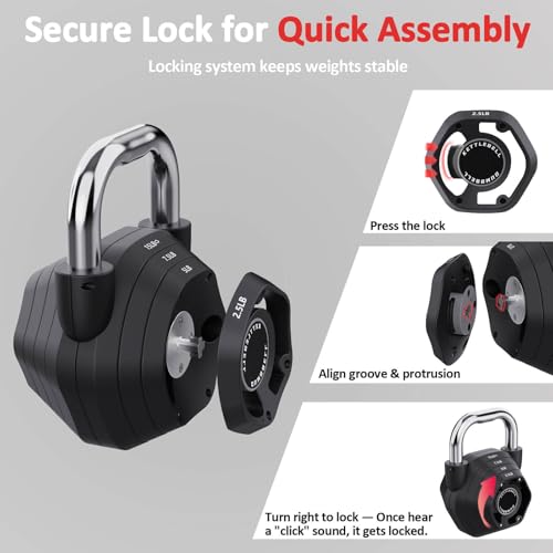 KDMURNVS Black 2-in-1 Adjustable Kettlebell & Dumbbell Set 15-45lbs