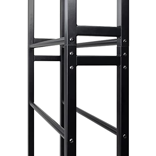 Black MVP Disc Sports Disc Storage Rack - 6 Shelf Heavy-Duty Disc Organizer