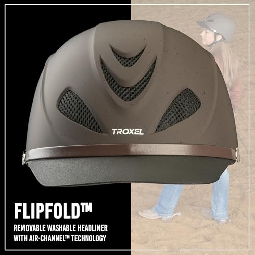 Troxel Dakota Horseback Riding Helmet Grizzly Brown Medium - Equestrian Safety