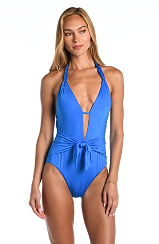 Sunshine 79 Women's Over The Shoulder Swimsuit Pacific Blue Size 6 One-Piece