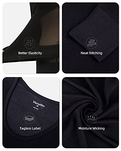 XX-Large Women's Mulberry Silk Thermal Underwear Set Black - Viamulion