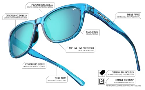 Tifosi Swank Polarized Sunglasses Satin Black Smoke Lens Running Cycling Golf