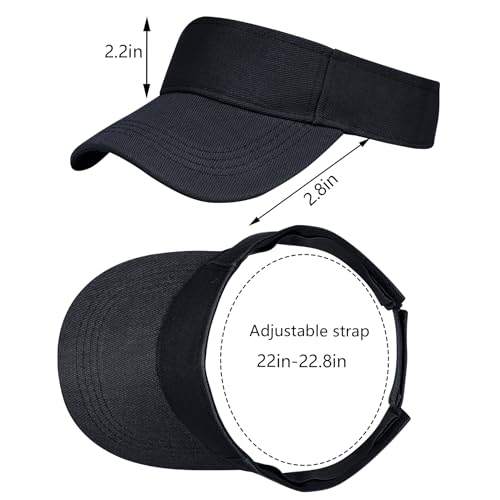 Sport Visor Hat for Women & Men - Adjustable Sun Protection Cap - 5 Pieces