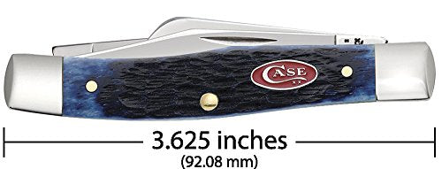 Medium Navy Blue Bone Stockman Pocket Knife with 3 Blades - USA Made