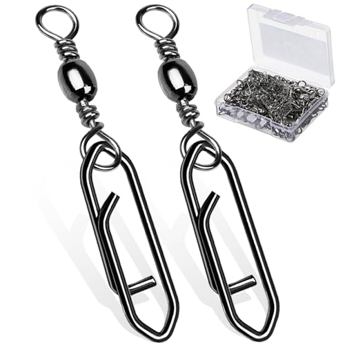 Heavy Duty Stainless Steel Saltwater & Freshwater Fishing Swivels 50 pcs Size 2+M 74lb