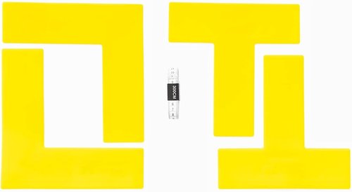 Champion Sports Pickleball Court Boundary Marker Set - Bright Yellow for Easy Visibility
