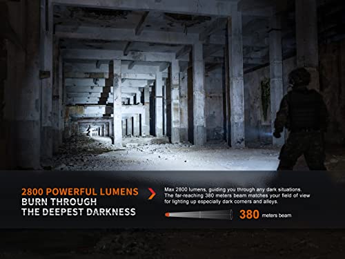 LED Tactical Flashlight with USB Rechargeable Battery & Carry Case Bundle