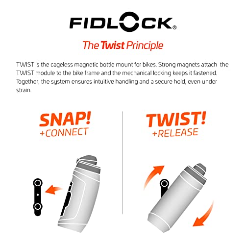 Fidlock Twist 590ml Bike Water Bottle - Smoke / 20oz Hydration