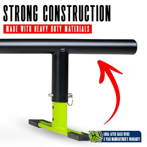 Madd Gear 99" Green Round Grind Rail for Scooters, Skateboards & Inline Skates - Adjustable Height