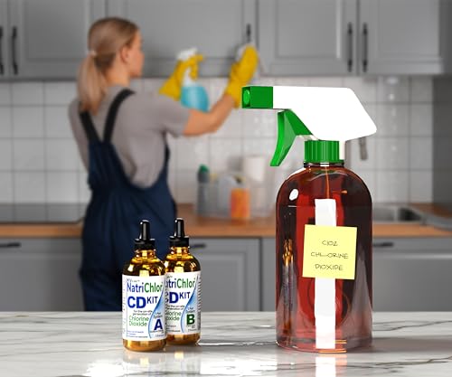 Chlorine Dioxide Solution Kit with Citric Acid - 2 Bottles for Water Purification