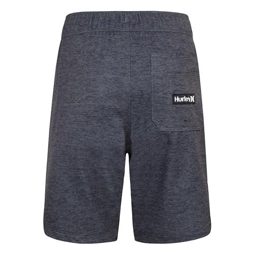 Hurley Kids Mini Vacay Stripe Pull-On Swim Trunk - Large, Shadow Black