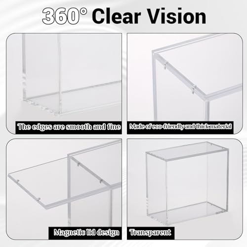 Sliner 5 Pack 5mm Acrylic Card Storage Cases Compatible with ETB Protector