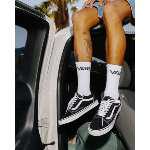 Unisex Vans Old Skool Sneakers - Black & White, Men's 9.5 / Women's 11