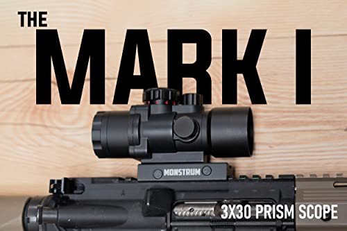 Monstrum S330P 3X Prism Scope with Circle Dot Reticle - Rifle Sight