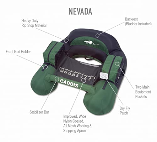 Caddis Sports Nevada Float Tube for Fishing - Heavy Duty U-Shaped Water Craft
