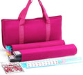 American Mahjong Game Set with 166 Tiles and Red Quilted Carrying Bag - Pinky Red Variation
