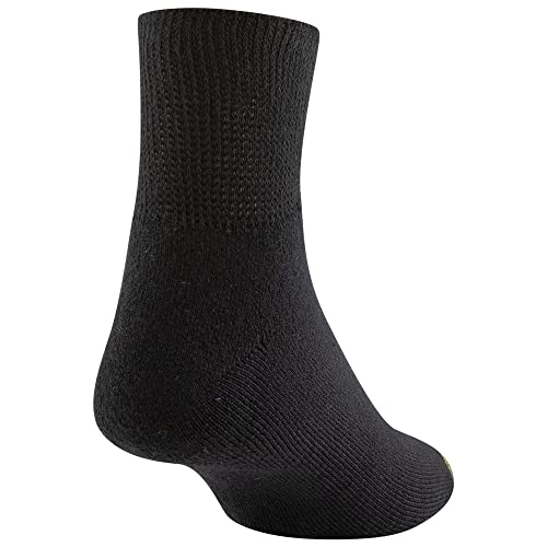 X-Large Black Men's Non-Binding Quarter Socks 3-Pair Set | Bamboo & Odor-Resistant