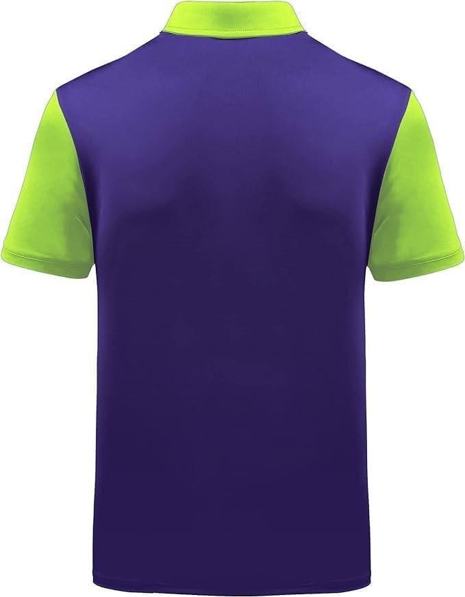 ZITY Men's Golf Polo Shirt - Short Sleeve Moisture-Wicking Performance Tee | Casual Print Design