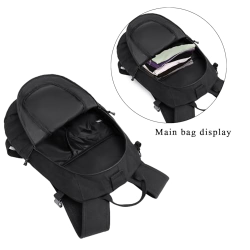 ArcEnCiel 15L Tactical Motorcycle Backpack with Patch - Black