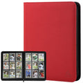 Arkeiliy 9-Pocket Card Binder with 30 Sleeves - Red Trading Card Album