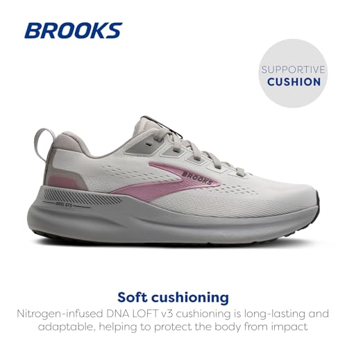 Brooks Women’s Ariel GTS 26 Running Shoe 9.5 Oyster Mushroom Alloy Pink