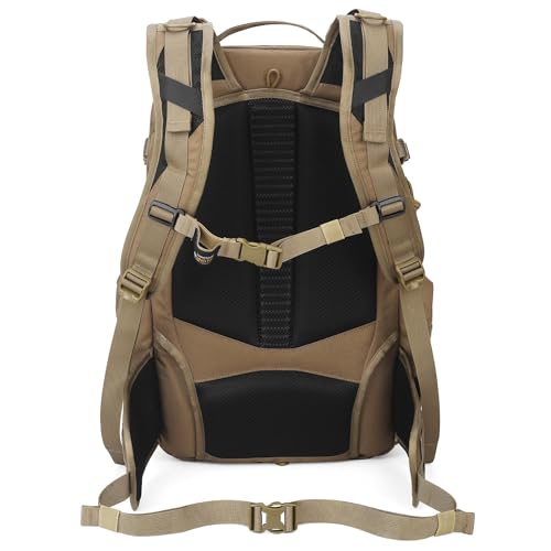 Mardingtop 35L Khaki Tactical Military Backpack with Cordura for Hiking & Camping