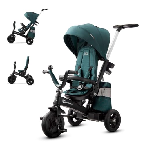 Kinderkraft EasyTwist 5-in-1 Kids Tricycle with Reversible Seat - Green