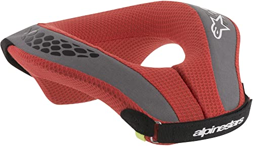 Alpinestars Youth Sequence Neck Roll Small-Medium Black Red | Junior Racing Protective Gear