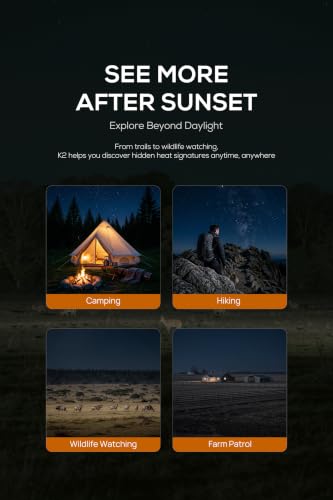 Portable Thermal Monocular for Hunting 256x192 Resolution Wi-Fi Night Vision