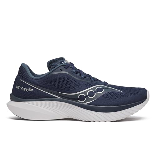 Men's Saucony Kinvara 15 Running Shoes - Navy Silver, Size 12