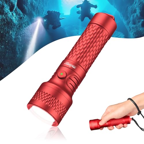 ORCATORCH ORCA7 3000 Lumens Dive Light - Red Compact Underwater Torch