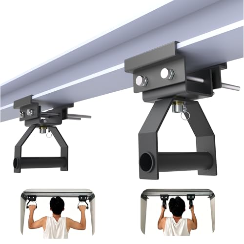 Heavy Duty Adjustable I-Beam Pull-Up Bar for Home Gym - Supports 400 lbs