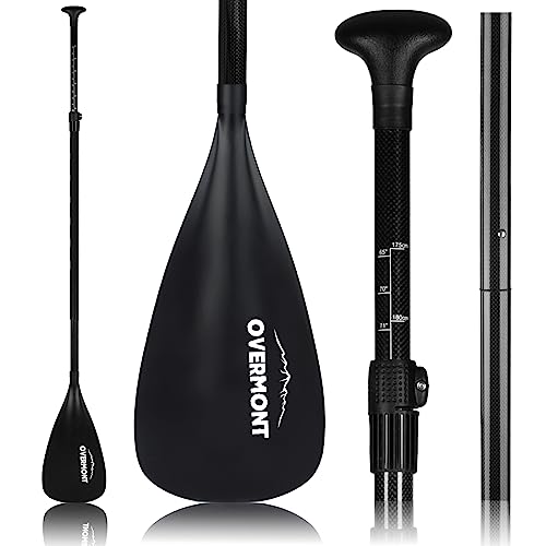 Overmont Carbon Fiber Adjustable SUP Paddle 69-85 Inches Lightweight Water Sports Gear