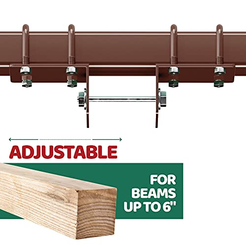 Heavy Duty Swingset Conversion Bracket 2 Pack - No Tree Needed, Brown