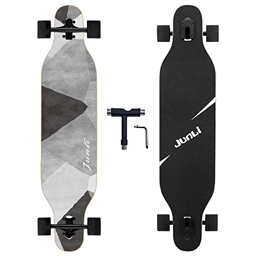 Junli 41 Inch Freeride Longboard Complete Skateboard Grey Zone