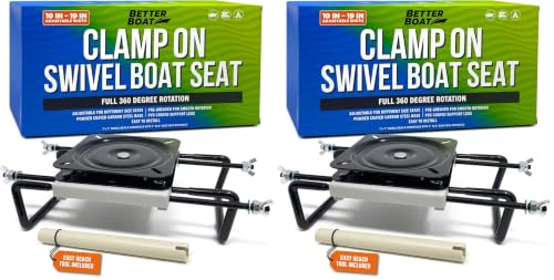 Better Boat Clamp On Boat Seat Swivel Mount 9-18.5 Inch Pack of 2 for Jon & Aluminum Boats