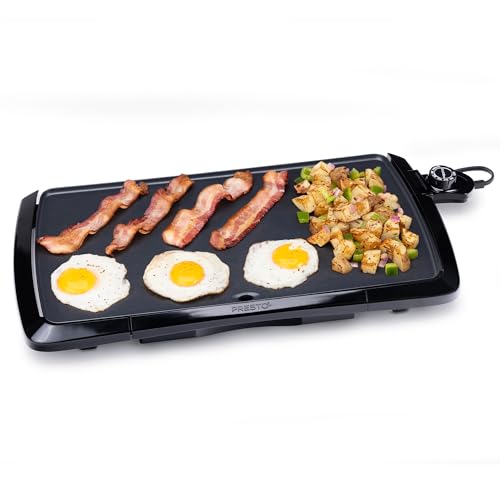 Electric Griddle with Nonstick Ceramic Surface - Cool Touch, 20-Inch, Nonstick, Electric