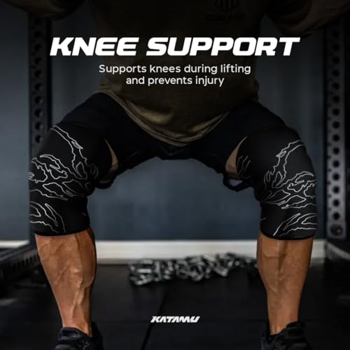 Katamu Premium Gothic 7mm Neoprene Knee Sleeves Large - Support & Compression