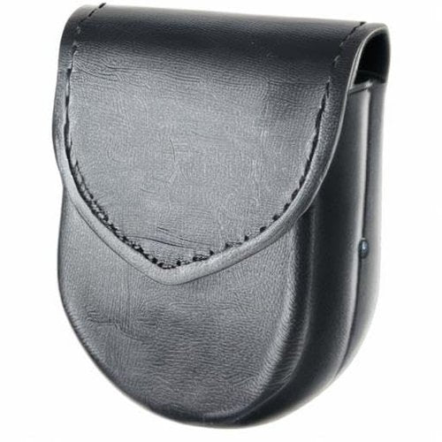 Bianchi 90H-2HS Safariland 90H Hand Cuff Case w/Flap (Standard Sized Hinged), Plain Black w/Hidden Snap, One Size